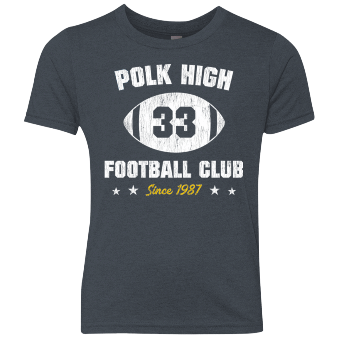 T-Shirts Vintage Navy / YXS Polk High Football Youth Triblend T-Shirt