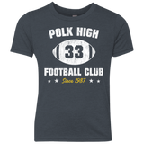 T-Shirts Vintage Navy / YXS Polk High Football Youth Triblend T-Shirt
