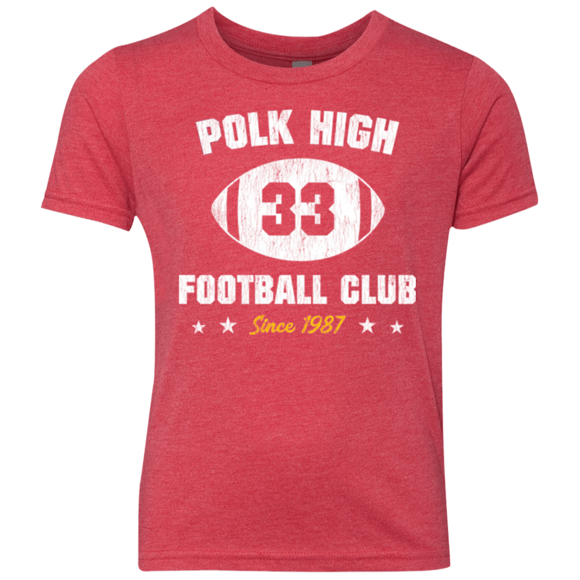 T-Shirts Vintage Red / YXS Polk High Football Youth Triblend T-Shirt