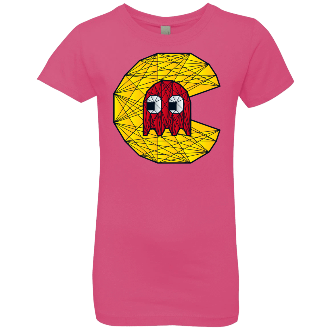 T-Shirts Hot Pink / YXS Poly Pac Man Girls Premium T-Shirt