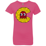 T-Shirts Hot Pink / YXS Poly Pac Man Girls Premium T-Shirt