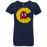 T-Shirts Midnight Navy / YXS Poly Pac Man Girls Premium T-Shirt