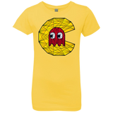 T-Shirts Vibrant Yellow / YXS Poly Pac Man Girls Premium T-Shirt