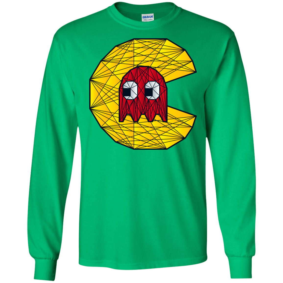 T-Shirts Irish Green / S Poly Pac Man Men's Long Sleeve T-Shirt