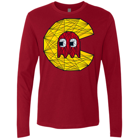 T-Shirts Cardinal / S Poly Pac Man Men's Premium Long Sleeve