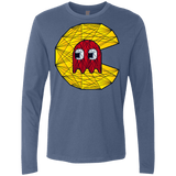 T-Shirts Indigo / S Poly Pac Man Men's Premium Long Sleeve