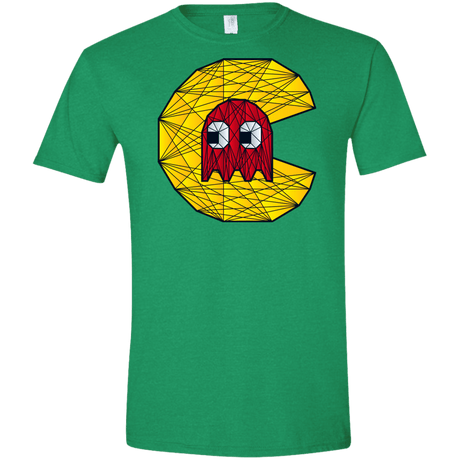 T-Shirts Heather Irish Green / S Poly Pac Man Men's Semi-Fitted Softstyle