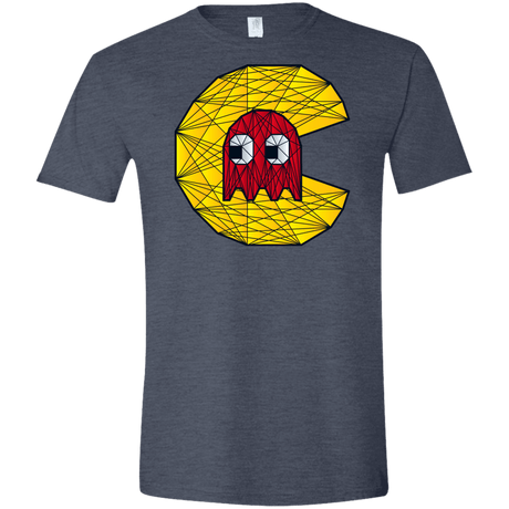 T-Shirts Heather Navy / S Poly Pac Man Men's Semi-Fitted Softstyle