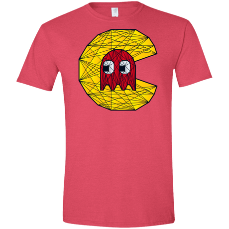 T-Shirts Heather Red / S Poly Pac Man Men's Semi-Fitted Softstyle