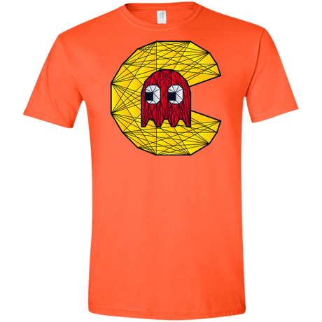 T-Shirts Orange / S Poly Pac Man Men's Semi-Fitted Softstyle