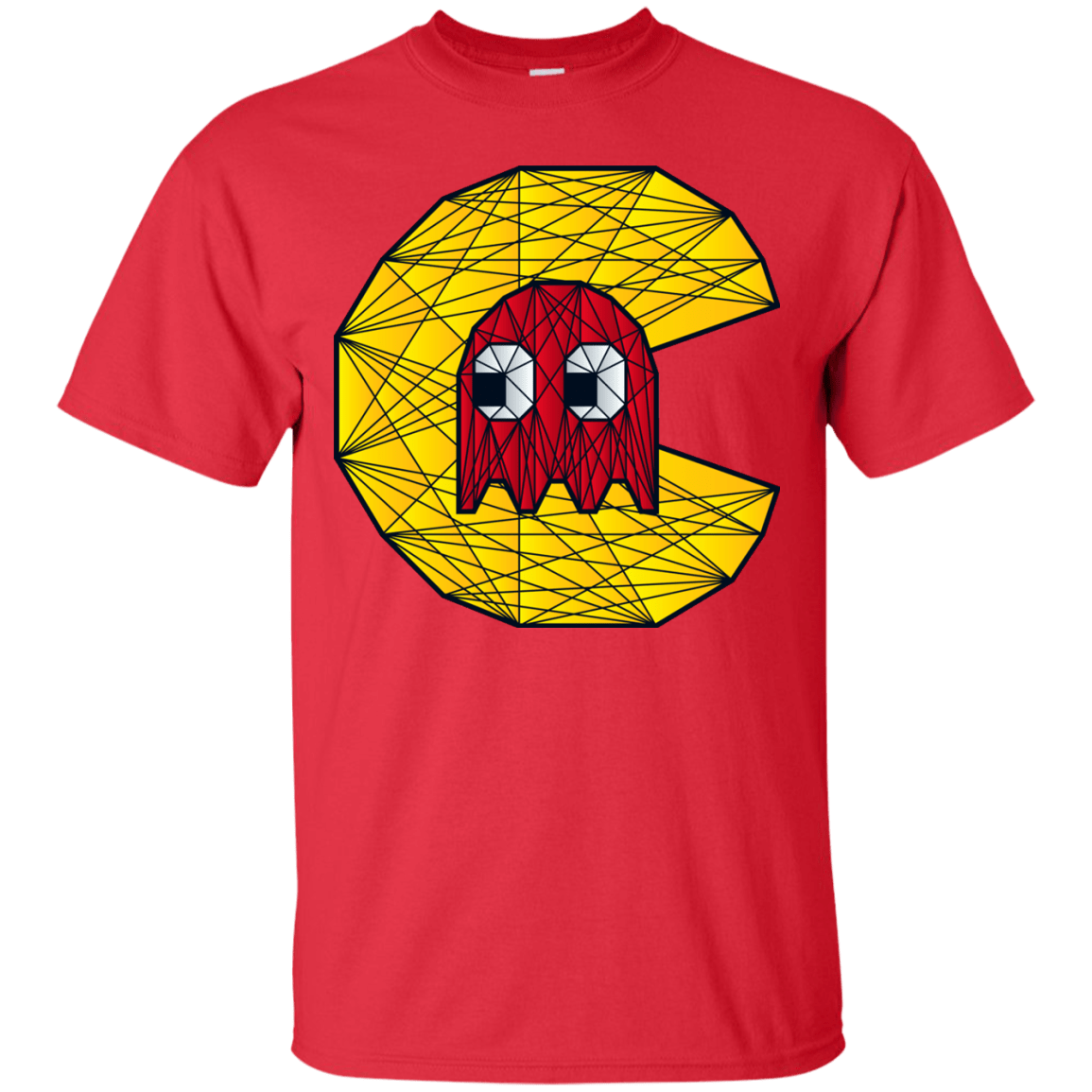 T-Shirts Red / S Poly Pac Man T-Shirt
