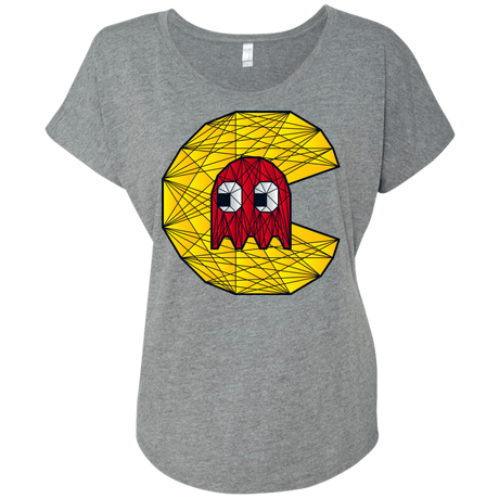 T-Shirts Premium Heather / X-Small Poly Pac Man Triblend Dolman Sleeve