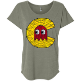 T-Shirts Venetian Grey / X-Small Poly Pac Man Triblend Dolman Sleeve