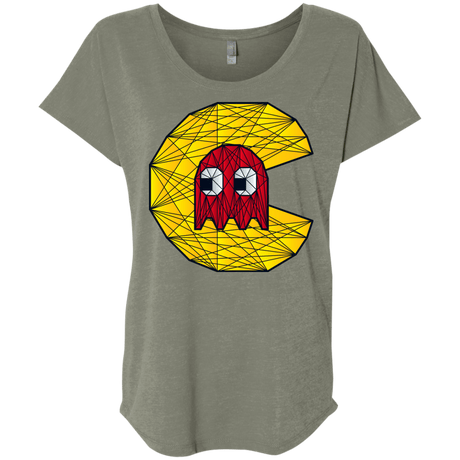 T-Shirts Venetian Grey / X-Small Poly Pac Man Triblend Dolman Sleeve