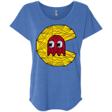 T-Shirts Vintage Royal / X-Small Poly Pac Man Triblend Dolman Sleeve