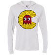 T-Shirts Heather White / X-Small Poly Pac Man Triblend Long Sleeve Hoodie Tee