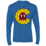 T-Shirts Vintage Royal / X-Small Poly Pac Man Triblend Long Sleeve Hoodie Tee