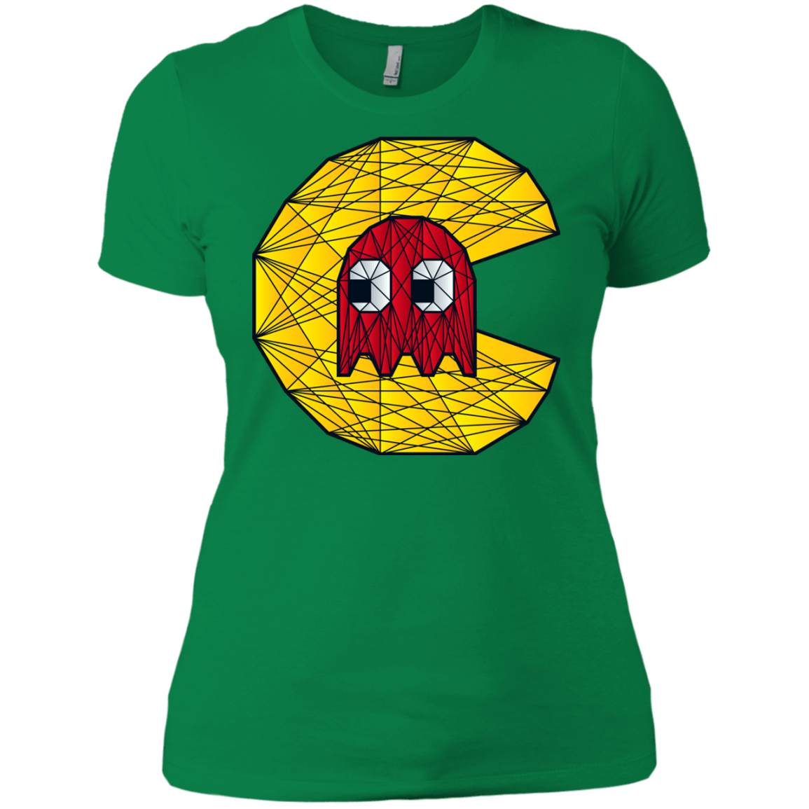 T-Shirts Kelly Green / X-Small Poly Pac Man Women's Premium T-Shirt