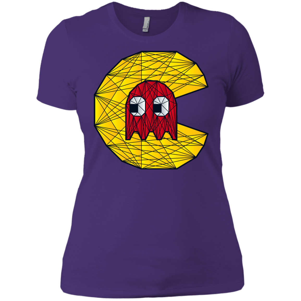 T-Shirts Purple Rush/ / X-Small Poly Pac Man Women's Premium T-Shirt