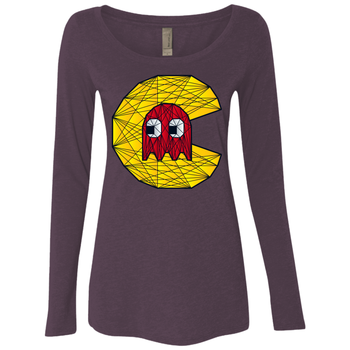 Poly Pac Man Women's Triblend Long Sleeve Shirt – Pop Up Tee