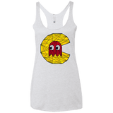 T-Shirts Heather White / X-Small Poly Pac Man Women's Triblend Racerback Tank