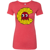 T-Shirts Vintage Red / S Poly Pac Man Women's Triblend T-Shirt