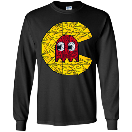 T-Shirts Black / YS Poly Pac Man Youth Long Sleeve T-Shirt