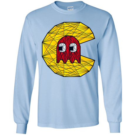 T-Shirts Light Blue / YS Poly Pac Man Youth Long Sleeve T-Shirt