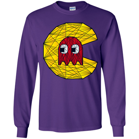 T-Shirts Purple / YS Poly Pac Man Youth Long Sleeve T-Shirt