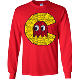 T-Shirts Red / YS Poly Pac Man Youth Long Sleeve T-Shirt