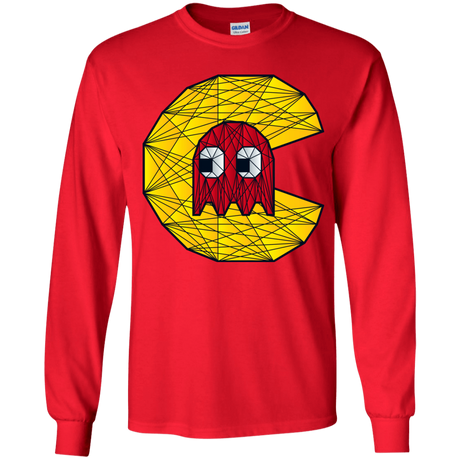 T-Shirts Red / YS Poly Pac Man Youth Long Sleeve T-Shirt