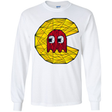 T-Shirts White / YS Poly Pac Man Youth Long Sleeve T-Shirt