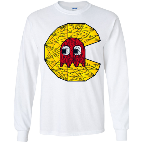 T-Shirts White / YS Poly Pac Man Youth Long Sleeve T-Shirt