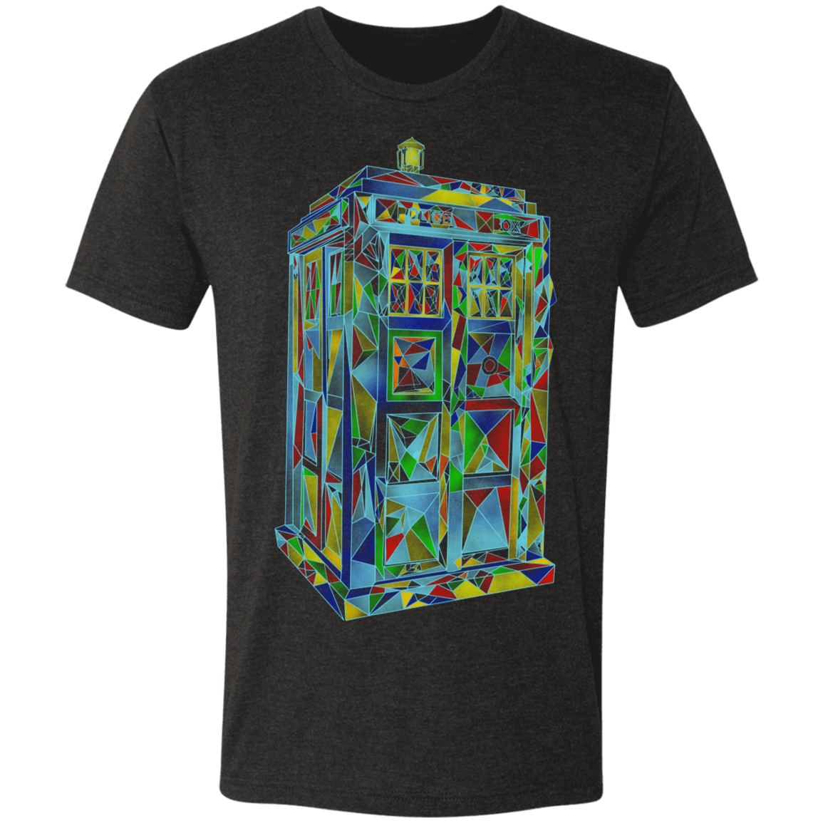 T-Shirts Vintage Black / S Polygonic Blue Box Men's Triblend T-Shirt