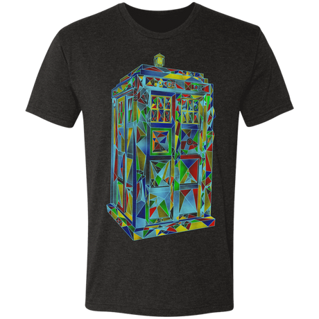 T-Shirts Vintage Black / S Polygonic Blue Box Men's Triblend T-Shirt