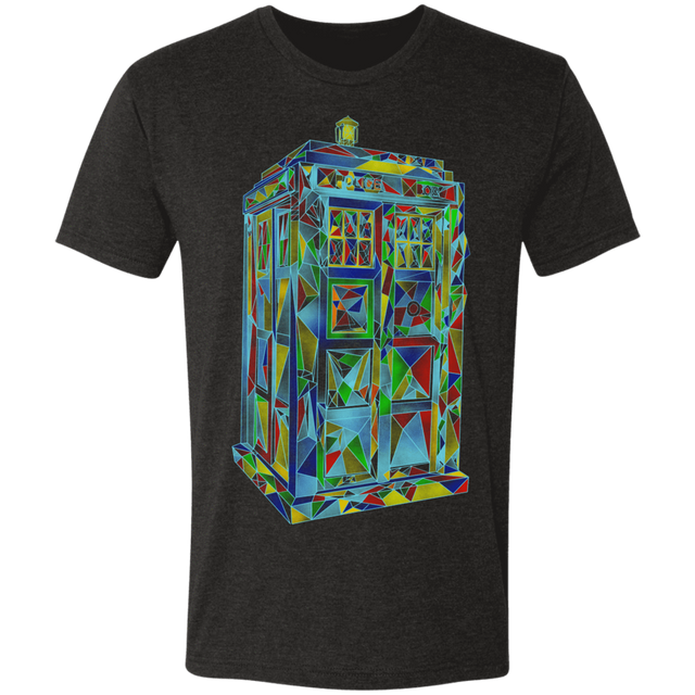 T-Shirts Vintage Black / S Polygonic Blue Box Men's Triblend T-Shirt