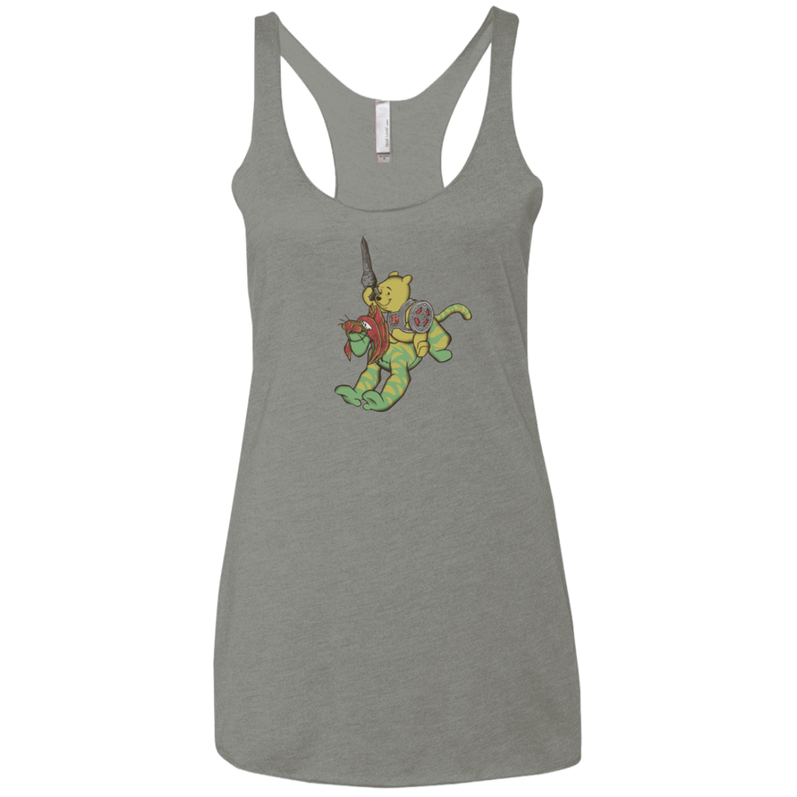 T-Shirts Venetian Grey / X-Small Poohwah of Grayzkull Women's Triblend Racerback Tank