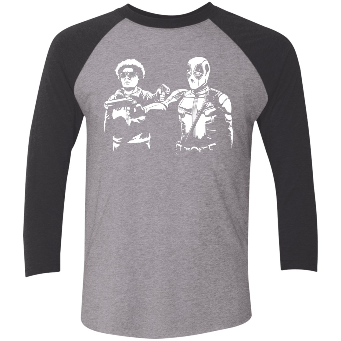 T-Shirts Premium Heather/Vintage Black / X-Small Pool Fiction Men's Triblend 3/4 Sleeve
