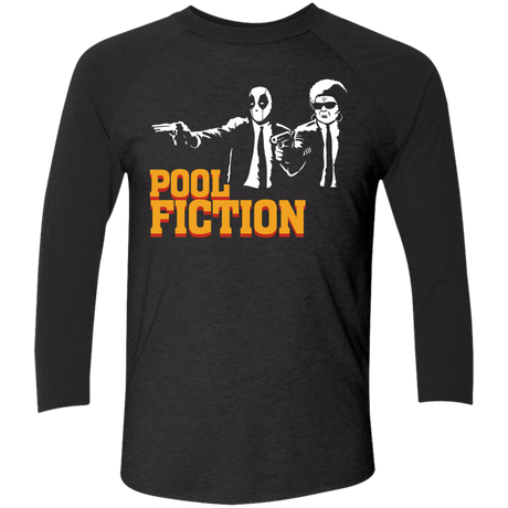 T-Shirts Vintage Black/Vintage Black / X-Small Pool Fiction Men's Triblend 3/4 Sleeve