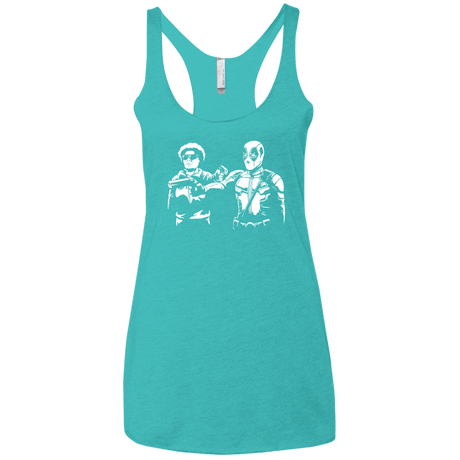 T-Shirts Tahiti Blue / X-Small Pool Fiction Women's Triblend Racerback Tank