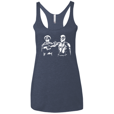 T-Shirts Vintage Navy / X-Small Pool Fiction Women's Triblend Racerback Tank