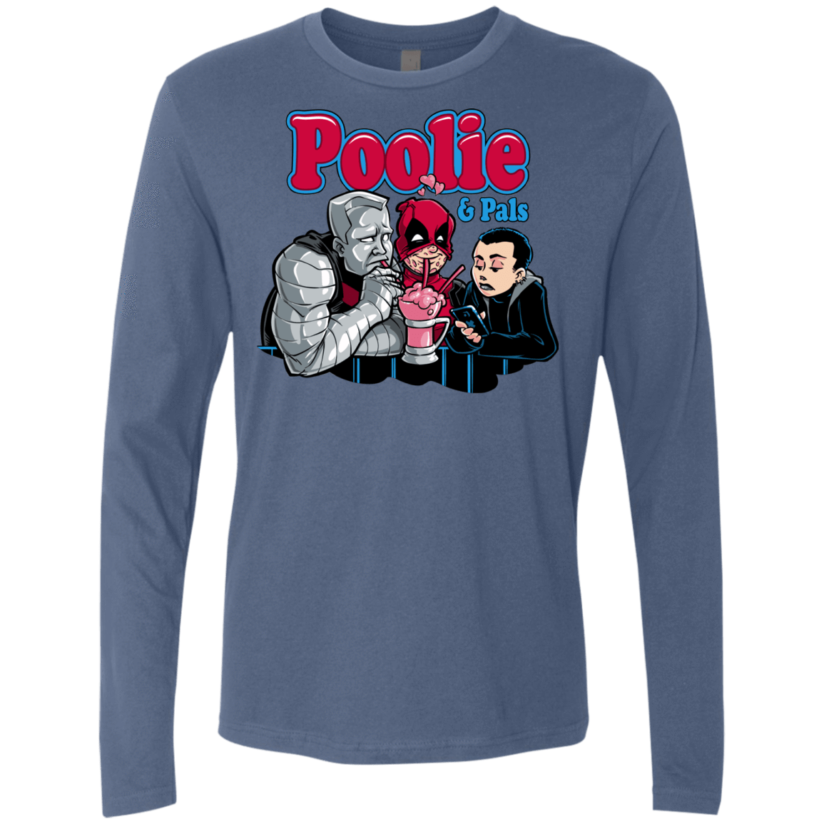 T-Shirts Indigo / S Poolie Men's Premium Long Sleeve