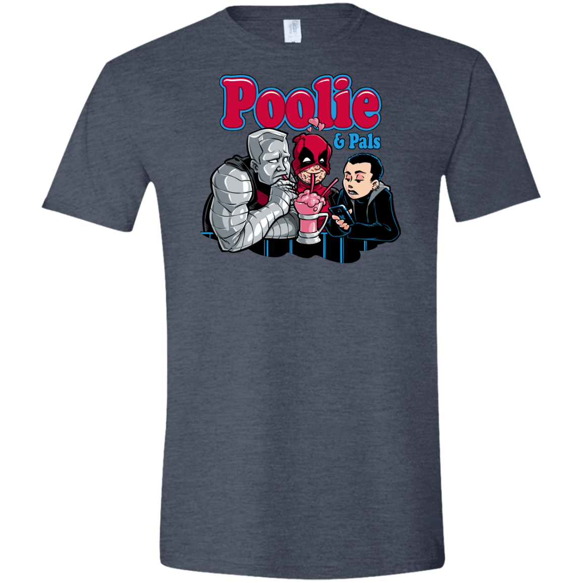 T-Shirts Heather Navy / S Poolie Men's Semi-Fitted Softstyle