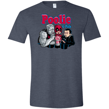 T-Shirts Heather Navy / S Poolie Men's Semi-Fitted Softstyle