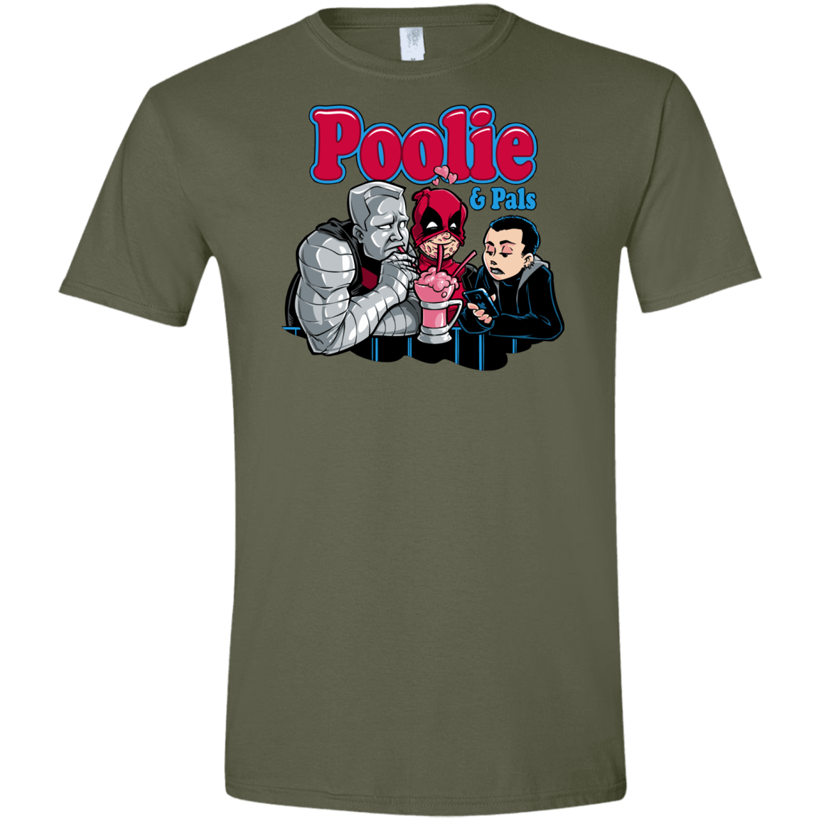 T-Shirts Military Green / S Poolie Men's Semi-Fitted Softstyle