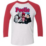 T-Shirts Heather White/Vintage Red / X-Small Poolie Men's Triblend 3/4 Sleeve