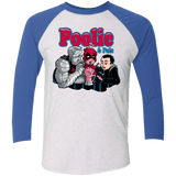 T-Shirts Heather White/Vintage Royal / X-Small Poolie Men's Triblend 3/4 Sleeve