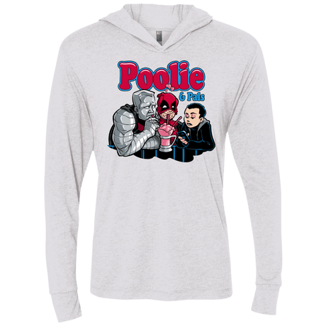 T-Shirts Heather White / X-Small Poolie Triblend Long Sleeve Hoodie Tee