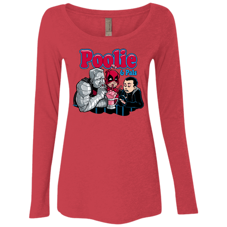 T-Shirts Vintage Red / S Poolie Women's Triblend Long Sleeve Shirt