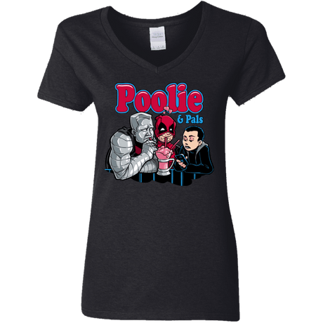 T-Shirts Black / S Poolie Women's V-Neck T-Shirt